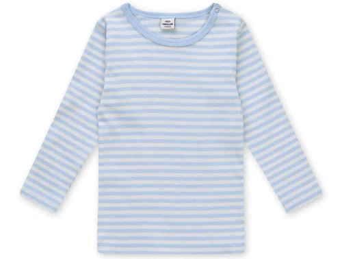 T-shirt fra Mads Nørgaard i lyseblå og råhvide striber